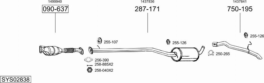 Bosal SYS02838 - Ispušni sistem www.molydon.hr