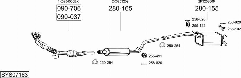 Bosal SYS07163 - Ispušni sistem www.molydon.hr