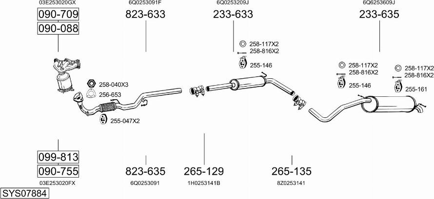 Bosal SYS07884 - Ispušni sistem www.molydon.hr