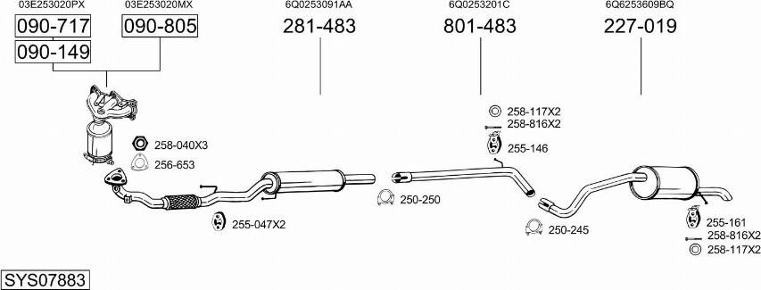 Bosal SYS07883 - Ispušni sistem www.molydon.hr