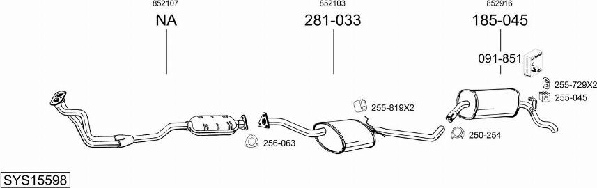 Bosal SYS15598 - Ispušni sistem www.molydon.hr