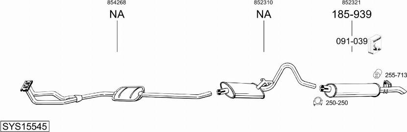 Bosal SYS15545 - Ispušni sistem www.molydon.hr