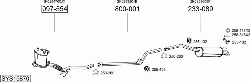 Bosal SYS15870 - Ispušni sistem www.molydon.hr