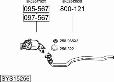 Bosal SYS15256 - Ispušni sistem www.molydon.hr