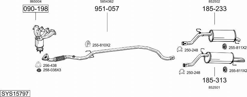 Bosal SYS15797 - Ispušni sistem www.molydon.hr