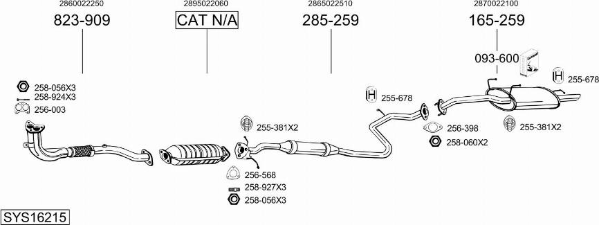 Bosal SYS16215 - Ispušni sistem www.molydon.hr