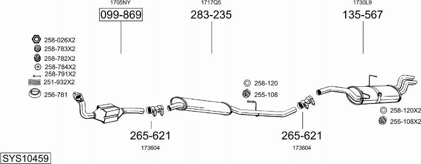 Bosal SYS10459 - Ispušni sistem www.molydon.hr