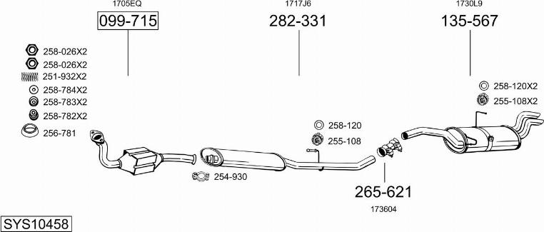 Bosal SYS10458 - Ispušni sistem www.molydon.hr