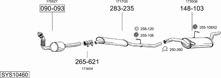 Bosal SYS10460 - Ispušni sistem www.molydon.hr