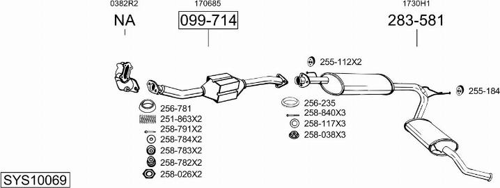 Bosal SYS10069 - Ispušni sistem www.molydon.hr