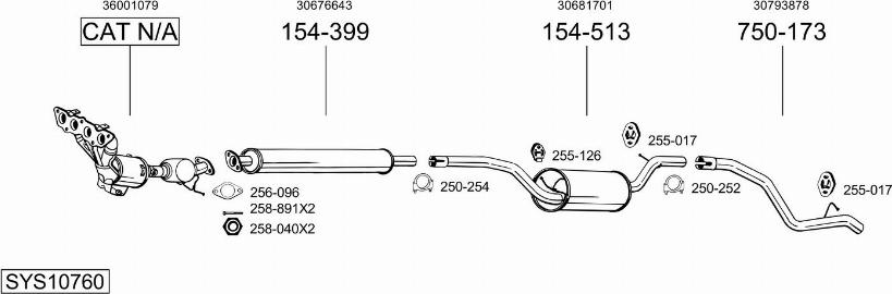 Bosal SYS10760 - Ispušni sistem www.molydon.hr