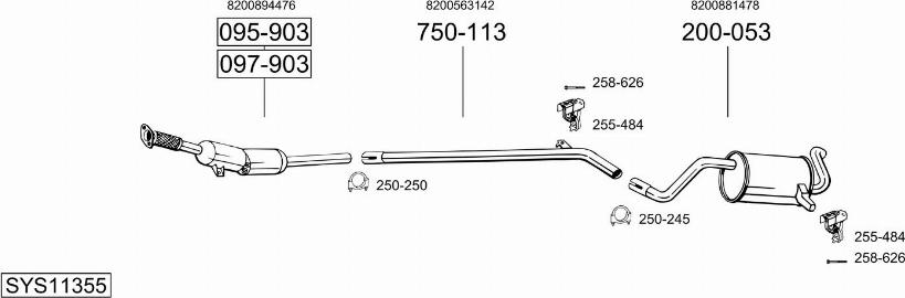 Bosal SYS11355 - Ispušni sistem www.molydon.hr