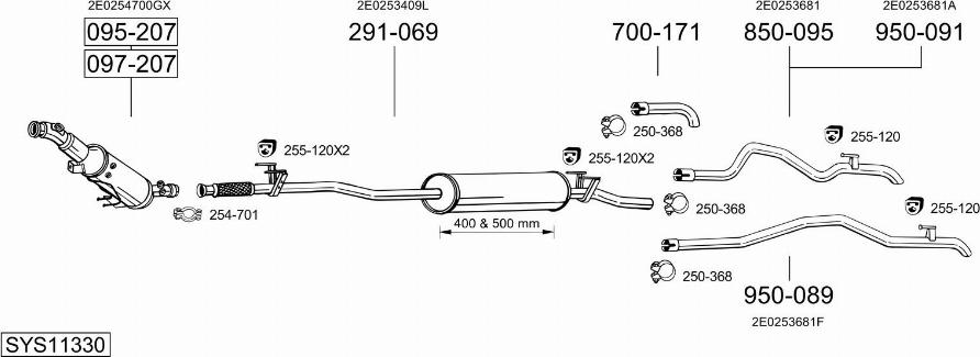 Bosal SYS11330 - Ispušni sistem www.molydon.hr