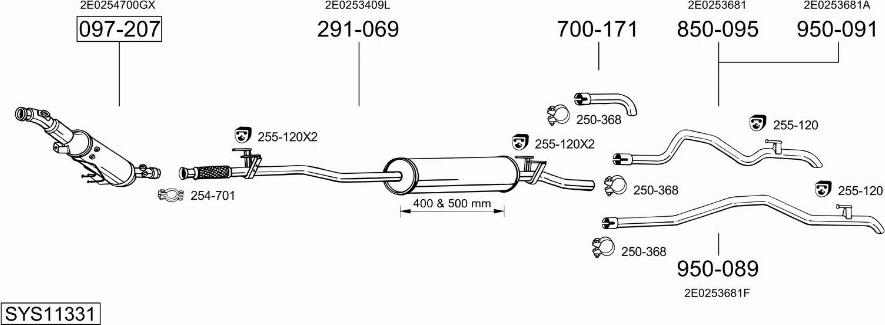 Bosal SYS11331 - Ispušni sistem www.molydon.hr