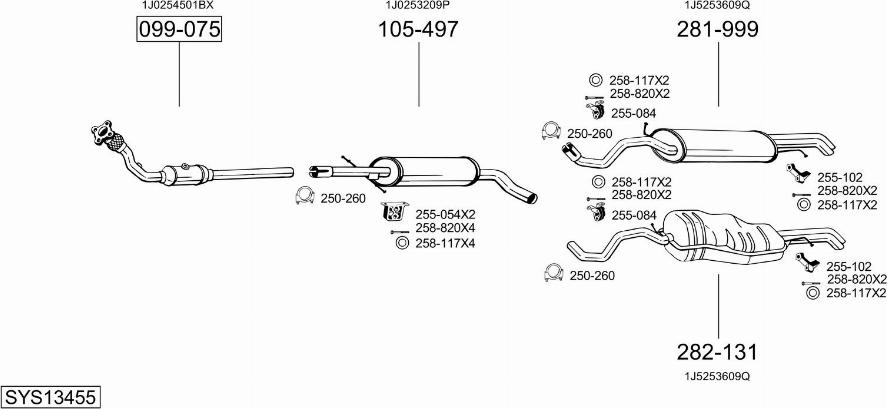 Bosal SYS13455 - Ispušni sistem www.molydon.hr