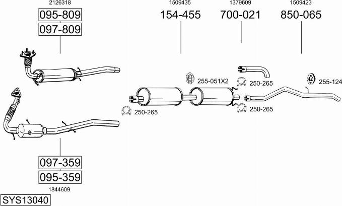 Bosal SYS13040 - Ispušni sistem www.molydon.hr