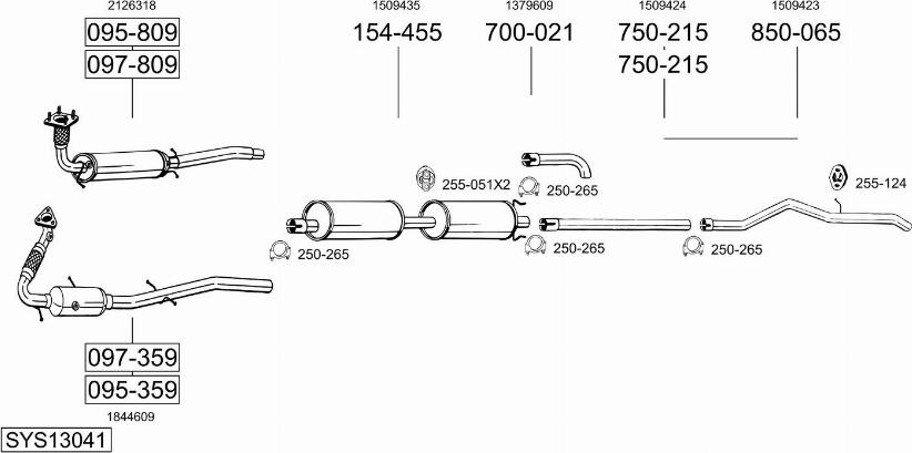 Bosal SYS13041 - Ispušni sistem www.molydon.hr