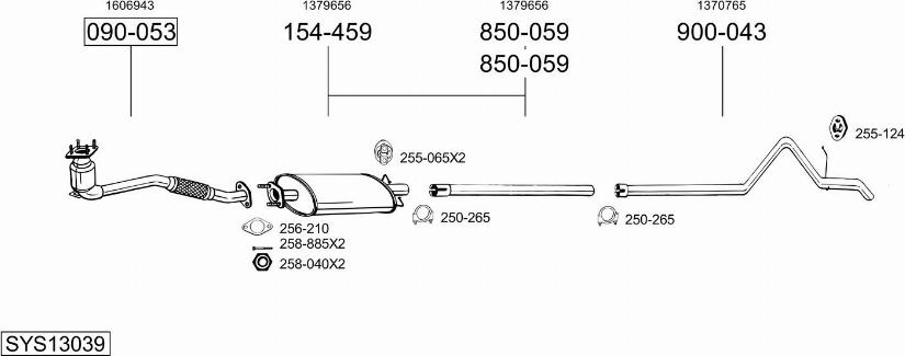 Bosal SYS13039 - Ispušni sistem www.molydon.hr