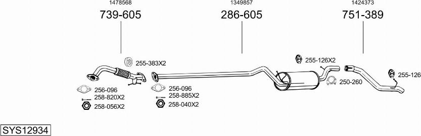 Bosal SYS12934 - Ispušni sistem www.molydon.hr