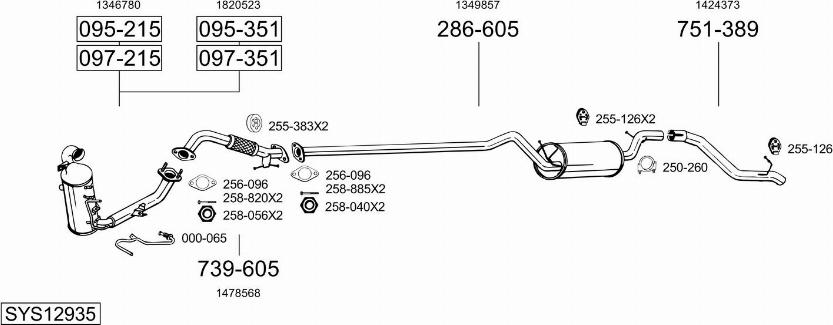 Bosal SYS12935 - Ispušni sistem www.molydon.hr