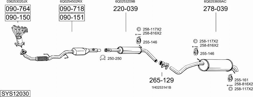 Bosal SYS12030 - Ispušni sistem www.molydon.hr