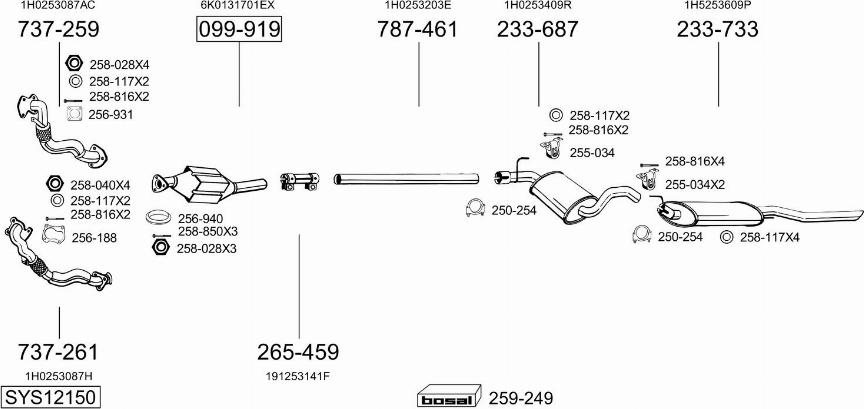 Bosal SYS12150 - Ispušni sistem www.molydon.hr