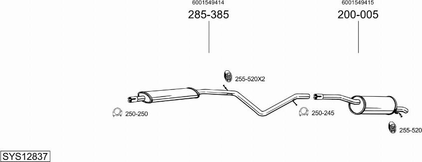 Bosal SYS12837 - Ispušni sistem www.molydon.hr