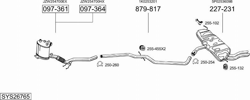 Bosal SYS26765 - Ispušni sistem www.molydon.hr