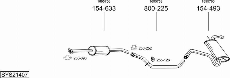 Bosal SYS21407 - Ispušni sistem www.molydon.hr