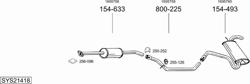 Bosal SYS21418 - Ispušni sistem www.molydon.hr