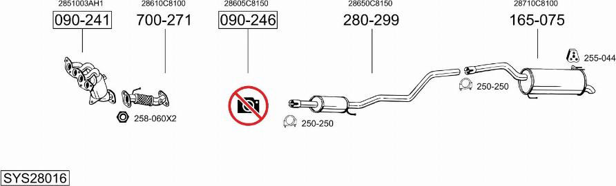 Bosal SYS28016 - Ispušni sistem www.molydon.hr