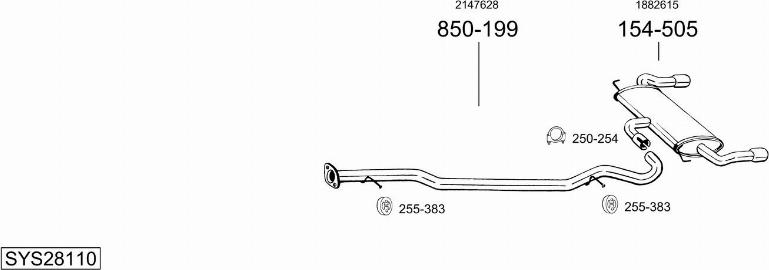 Bosal SYS28110 - Ispušni sistem www.molydon.hr