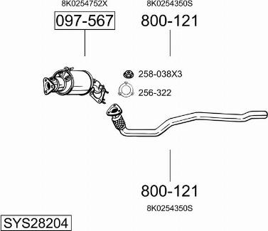 Bosal SYS28204 - Ispušni sistem www.molydon.hr