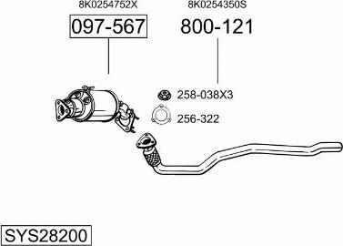 Bosal SYS28200 - Ispušni sistem www.molydon.hr