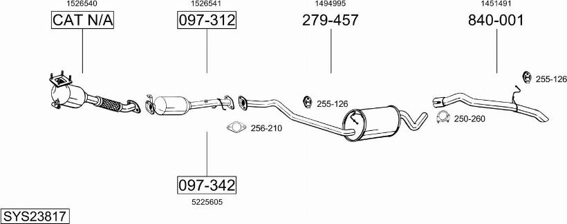 Bosal SYS23817 - Ispušni sistem www.molydon.hr