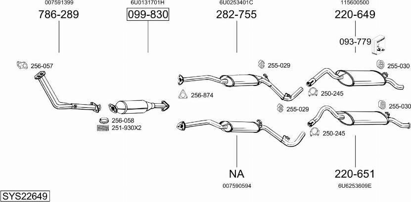 Bosal SYS22649 - Ispušni sistem www.molydon.hr