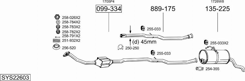 Bosal SYS22603 - Ispušni sistem www.molydon.hr