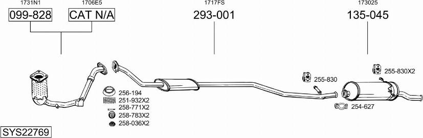 Bosal SYS22769 - Ispušni sistem www.molydon.hr