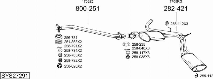 Bosal SYS27291 - Ispušni sistem www.molydon.hr