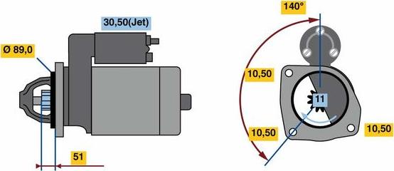 BOSCH 9 000 143 501 - Starter www.molydon.hr