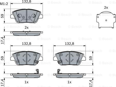 BOSCH 0 986 494 984 - Komplet Pločica, disk-kočnica www.molydon.hr