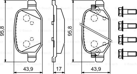 BOSCH 0 986 494 934 - Komplet Pločica, disk-kočnica www.molydon.hr