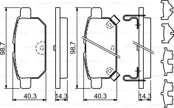 BOSCH 0 986 494 931 - Komplet Pločica, disk-kočnica www.molydon.hr