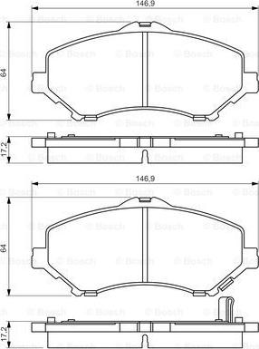 BOSCH 0 986 494 493 - Komplet Pločica, disk-kočnica www.molydon.hr