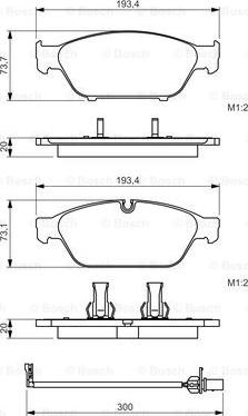 BOSCH 0 986 494 447 - Komplet Pločica, disk-kočnica www.molydon.hr