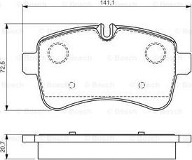 BOSCH 0 986 494 460 - Komplet Pločica, disk-kočnica www.molydon.hr