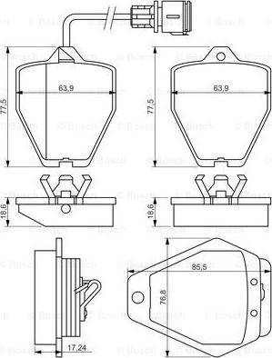 BOSCH 0 986 494 436 - Komplet Pločica, disk-kočnica www.molydon.hr