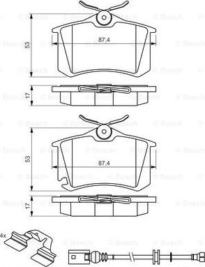 BOSCH 0 986 494 598 - Komplet Pločica, disk-kočnica www.molydon.hr