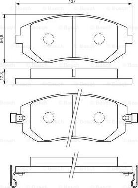 BOSCH 0 986 494 558 - Komplet Pločica, disk-kočnica www.molydon.hr