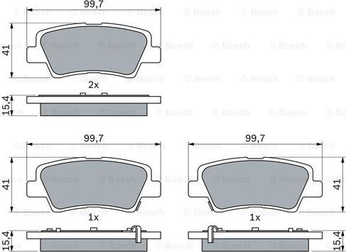 BOSCH 0 986 494 557 - Komplet Pločica, disk-kočnica www.molydon.hr